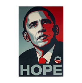 After Shepard Fairey: Obama Hope Poster