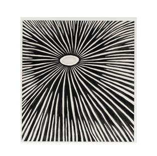 Artist Unknown: Abstract: ink on paper; no signature visibleSight: 14 1/2 x 13 1/4 in. (36.8 x 33.7 cm.), Frame: 24 x 23 in. (61 x 58.4 cm.),