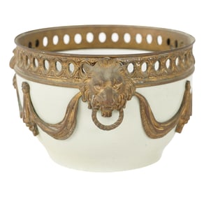 A Gilt-Metal Mounted Celadon Porcelain Cachepot