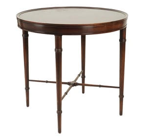 A Kittinger Mahogany Round Lamp Table