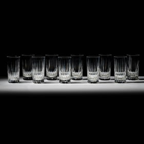 Ten Baccarat Harmonie Crystal Highball Glasses