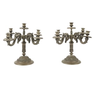 A Pair of Five-Light Candelabra