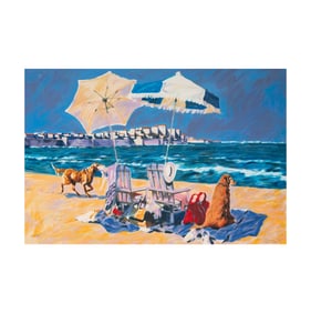 Aldo Luongo, Italian B. 1941, Golden Coast