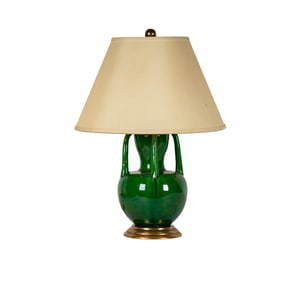 A Chinese Green-Glazed Ceramic Vase