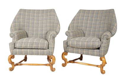 A Pair of Upholstered Armchairs