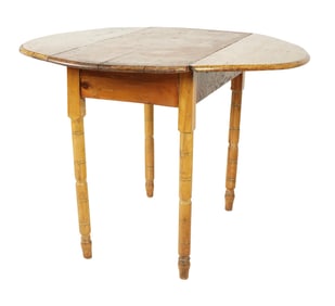 An Antique Pine Drop-Leaf Table