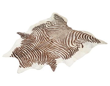 A Painted Hide Rug 7'2" x 6'2"
