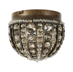 A Vintage Crystal Ceiling Light Fixture