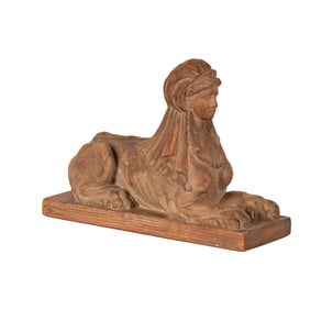 A French Terracotta Sphinx Figure