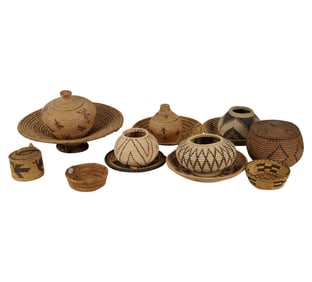 A Group of Native American Baskets