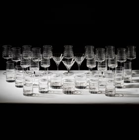 A Group of Christofle Crystal Drinkware