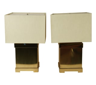 A Pair of Brass Table Lamps