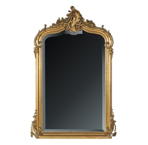 A Rococo-Style Giltwood Wall Mirror