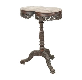A Chinese Carved Hardwood Stand