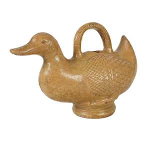 A Chinese Ceramic Duck-Form Vessel