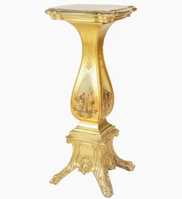 A Rococo-Style Giltwood Pedestal