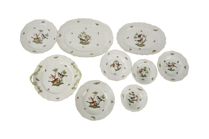 A Group of Herend Rothschild Bird Porcelain