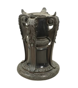A Baroque-Style Bronze Pedestal