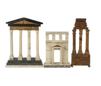 Three Grand Tour-Style Architectural Table Ornaments