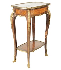 A Louis XV-Style Parquetry Side Table