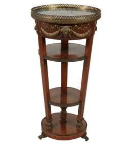 A Neoclassical-Style Gilt Metal-Mounted Gueridon