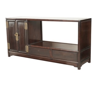 A Chinese Hardwood Low Cabinet