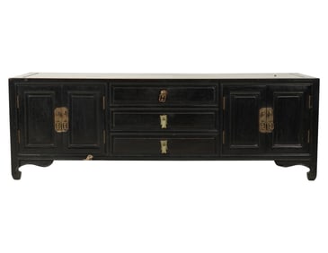 A Chinese Hardwood Low Cabinet