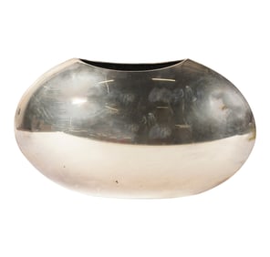 A Lino Sabattini Silver-Plated Metal Vase