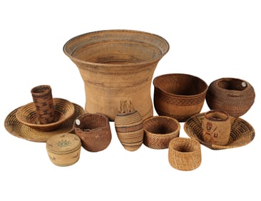 A Group of Native American Baskets