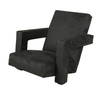 Gerrit Thomas Rietveld for Cassina: Utrecht Lounge Chair: unsigned29 x 29 1/2 x 37 in. (73.7 x 74.9 x 94 cm.), Seat height: 12 in. (30.5 cm.)Notes: This item does not qualify for in-house shipping. Please see our preferred shippers' list for quotes or arrang