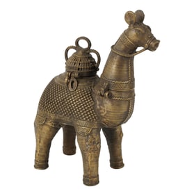 A Metal Animal-Form Incense Burner