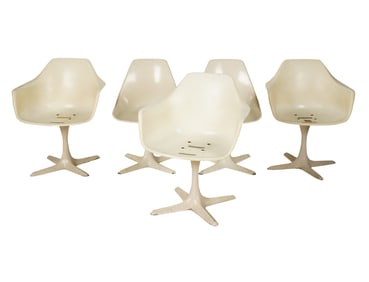 A Set of Five Maurice Burke Tulip Chairs