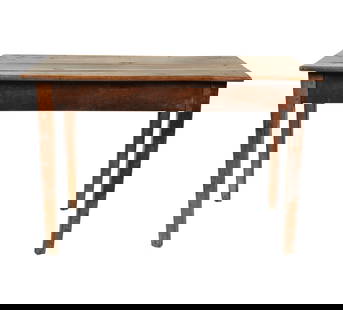 A Rustic Wood Work Table: 19th century28 x 43 x 24 1/2 in. (71.1 x 109.2 x 62.2 cm.)Notes: This item does not qualify for in-house shipping. Please see our preferred shippers' list for quotes or arrange for local pickup. https