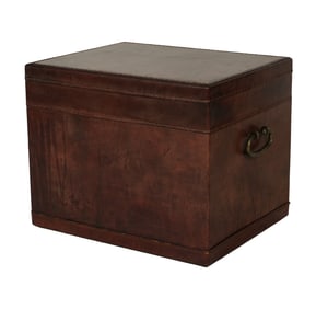 An Antique Leather-Clad Hinged Box