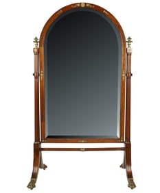 A French Empire-Style Cheval Mirror