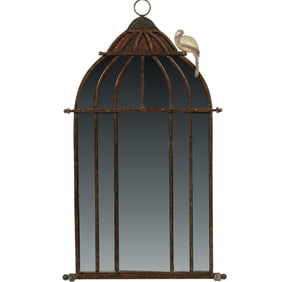 A Decorative Birdcage Mirror
