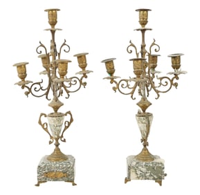 A Pair of Five-Light Candelabra