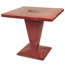 A Xavier Pauchard Painted Steel Cafe Table