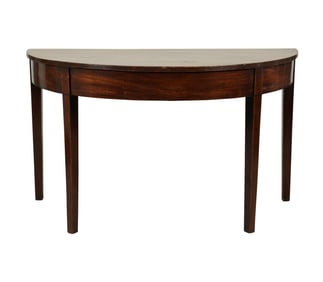 A Mahogany Demilune Console Table