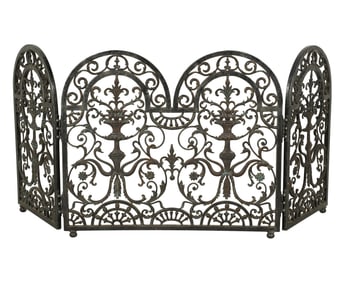 A Pair of Iron Firescreens