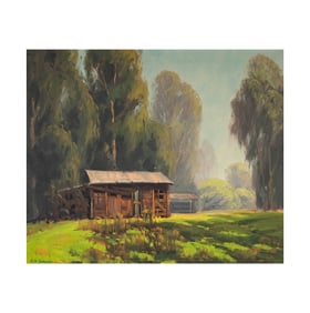 Darwin William Duncan, 1905-2002, Shed in Eucalyptus Landscape