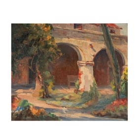 California Impressionist School (20th Century): Mission Arcade