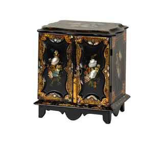 A Diminutive Mother of Pearl-Inlaid Chest