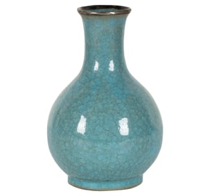A Chinese Blue Crackleware PorcelainVase