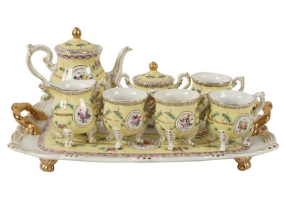 A Dresden Porcelain Tea Service