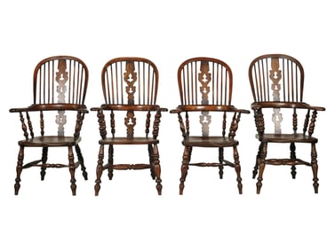 A Set of Four Antique Windsor Armchairs