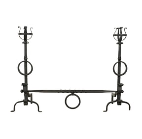 A Pair of Iron Andirons
