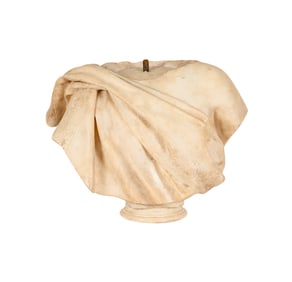 A Carved Carrara Marble Bust