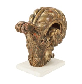 A Carved Giltwood Scroll