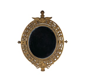A Neoclassical-Style Gilt Bronze Vanity Mirror